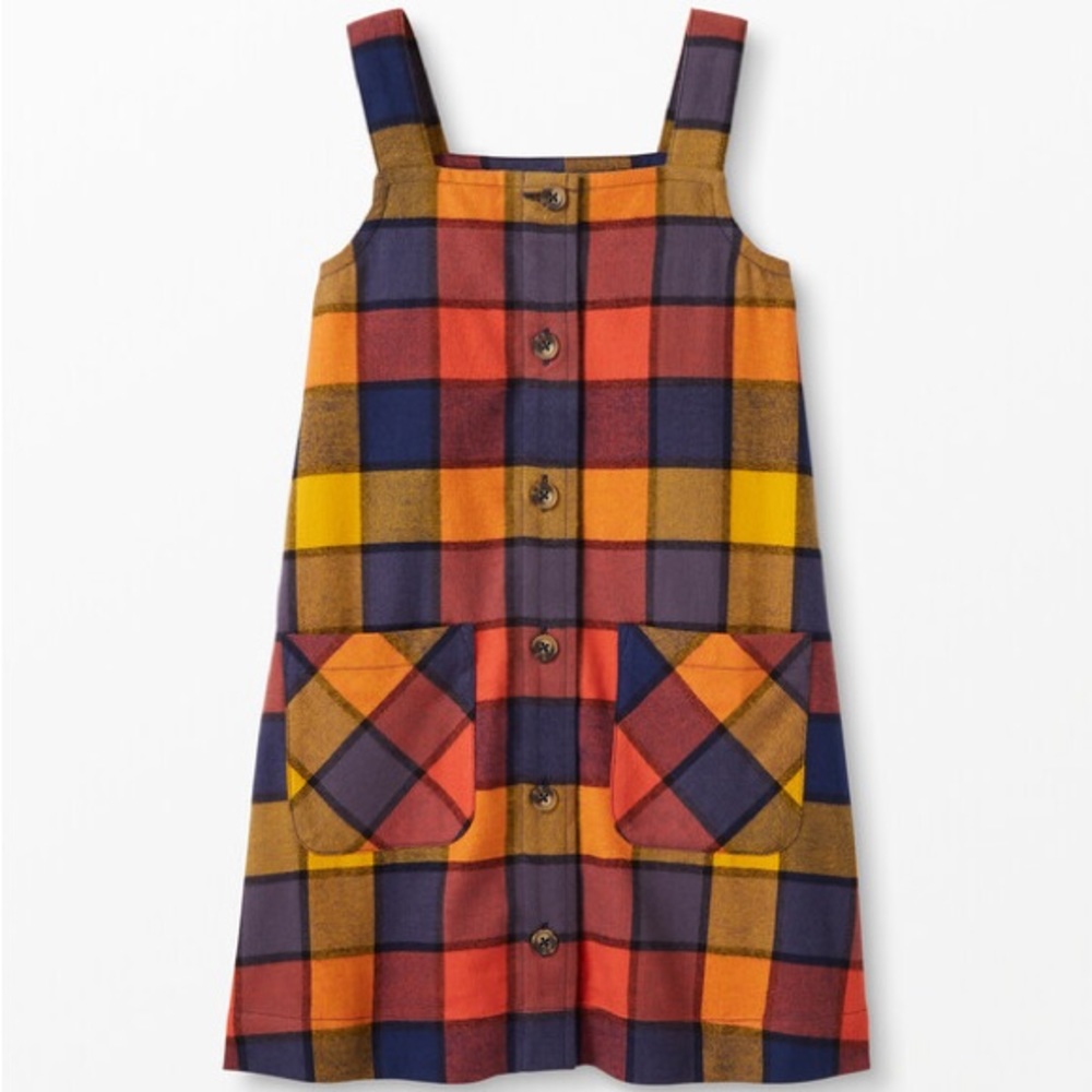Hanna Andersson | Plaid Flannel Pinafore Dress | 110 Size 5